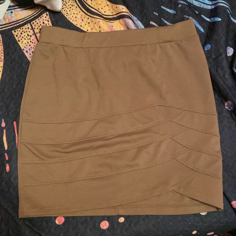Tan brown skirt